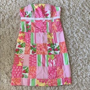 ‼️VINTAGE LILLY PULITZER‼️ strapless summer dress